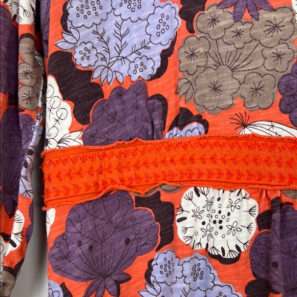 Boden Purple and Orange Sheath Midi Dress with 3/4 Sleeves and V-Neck US6 - Picture 7 of 11